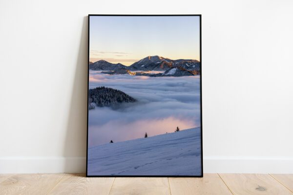 Soriška planina above the clouds preview framed picture